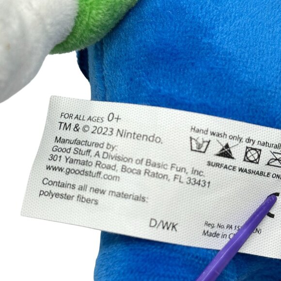 Super Mario Luigi Plush Toy 9 Inch Nintendo 2023 Embroidered Eyes - Picture 5 of 6